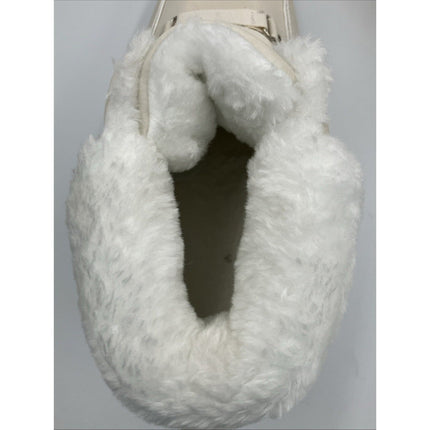 Ashion Women’s Snow Boots Waterproof Winter Booties Ivory/White Fur 10/41 - Long Island Liquidation