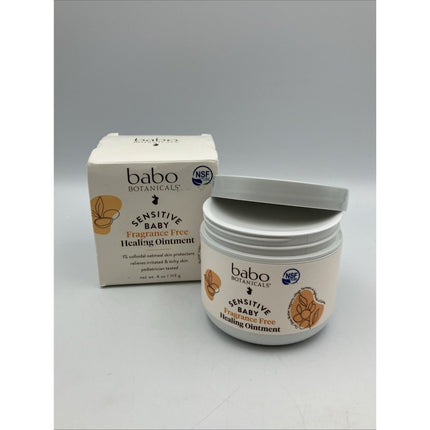 Babo Botanicals Sensitive Baby All Natural Healing Ointment Fragrance Free 4 oz - Long Island Liquidation