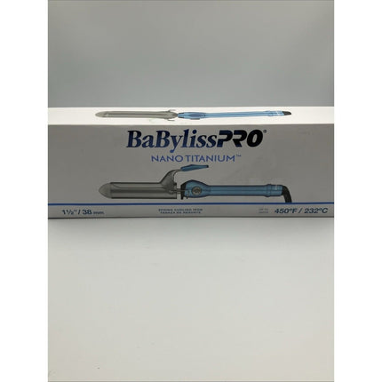 BaByliss PRO 1.5" Nano Titanium Spring Curling Iron - Blue/Silver - Long Island Liquidation