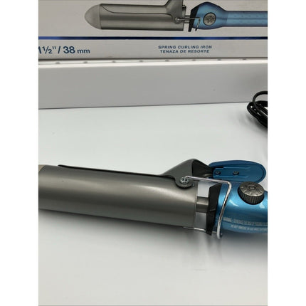 BaByliss PRO 1.5" Nano Titanium Spring Curling Iron - Blue/Silver - Long Island Liquidation
