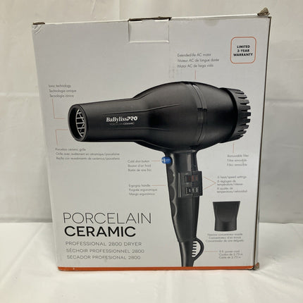 Babyliss Pro Dryer 2000 Watt 2800 Ceramic Porcelain - Long Island Liquidation