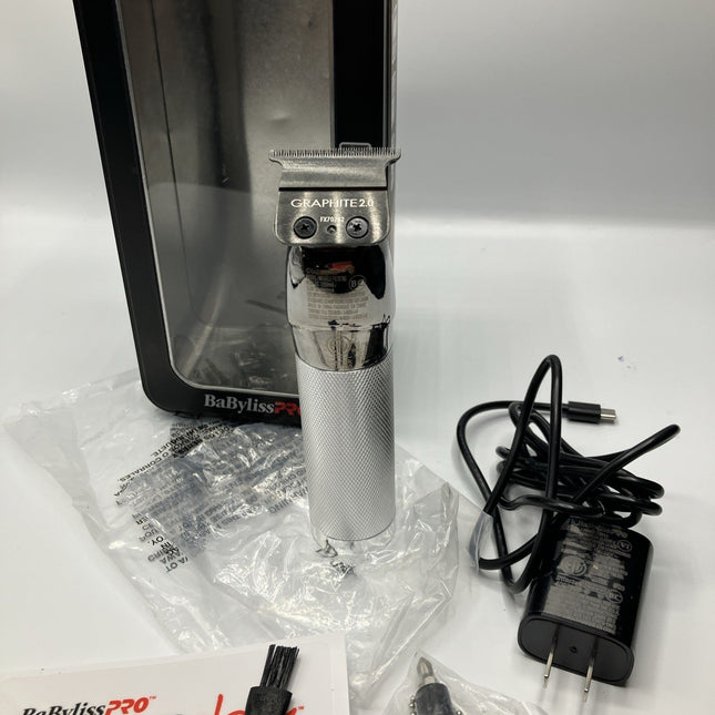 Babyliss Pro FX+ Professional Barber Cord/Cordless Hair Trimmer - Silver - Long Island Liquidation