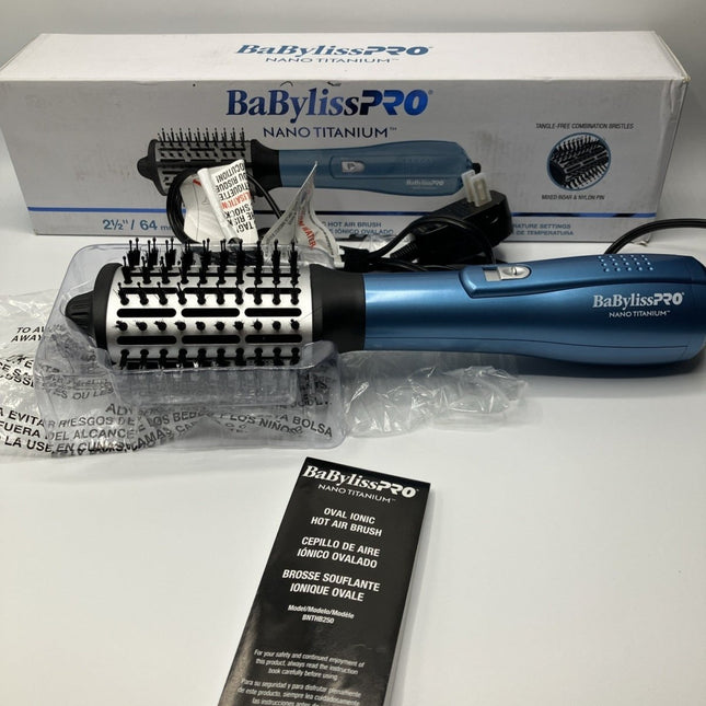 BaByliss PRO Nano Titanium Oval Ionic Hot Air Brush - Long Island Liquidation