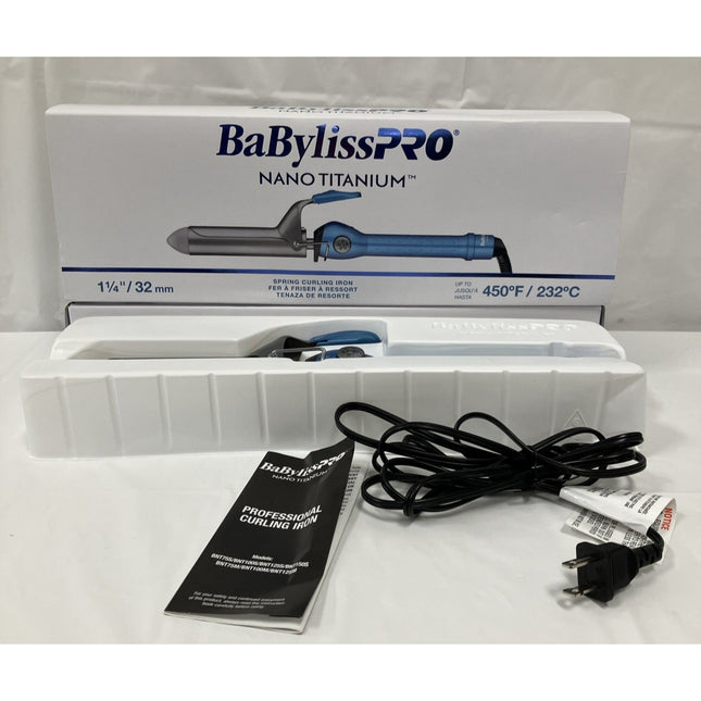 BaByliss PRO, Nano Titanium Spring Curling Iron 1 1/4" 32MM - Long Island Liquidation