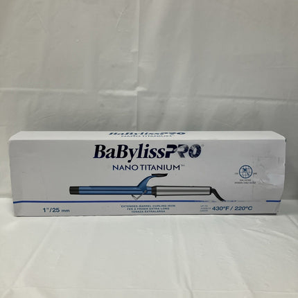 BaBylissPro Nano Titanium Extended Barrel Curling Iron 1"/25mm - Long Island Liquidation