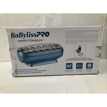 BaBylissPRO® Nano Titanium Professional 20 - Roller Hot Rollers - No Hair Clips - Long Island Liquidation