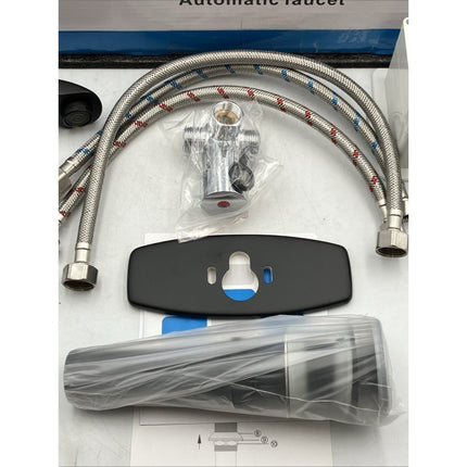 Battery Powered Touchless Low Arc Bathroom Faucet Brass Brushed Nickel - Long Island Liquidation