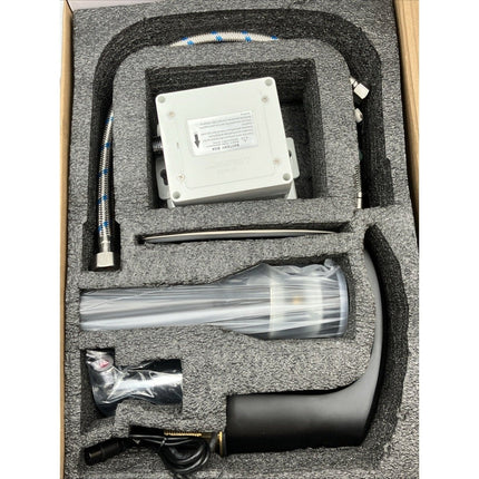 Battery Powered Touchless Low Arc Bathroom Faucet Brass Brushed Nickel - Long Island Liquidation