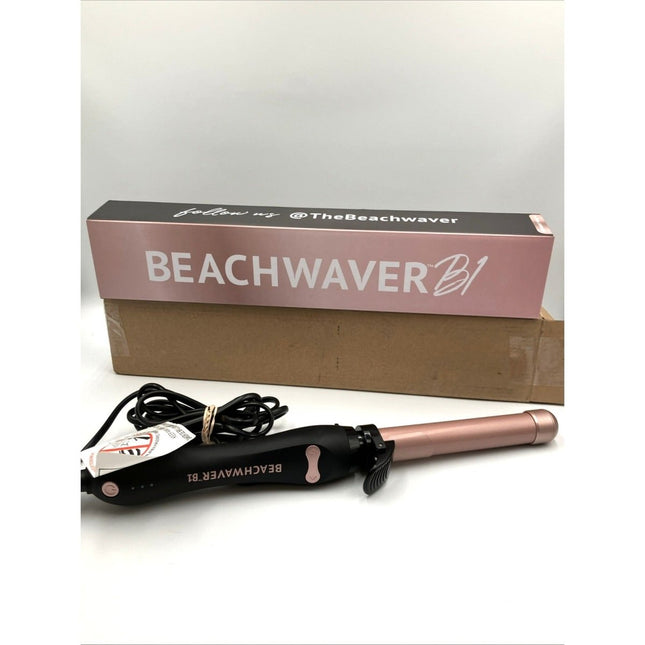 BEACHWAVER Co. B1 Rotating Curling Iron Midnight Rose Even Heat Distribution 1" - Long Island Liquidation