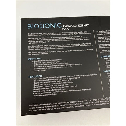 Bio Ionic OnePass Styling Iron - Black - 1.5" - Long Island Liquidation