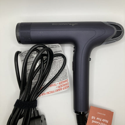Bio Ionic SMART X High Efficiency Hair Dryer w/Diffuser&Concentrator, Navy Blue - Long Island Liquidation