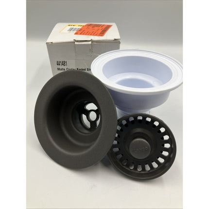 Blanco 3 - 1/2" Basket Strainer & Sink Flange - Cinder 441481 - Long Island Liquidation