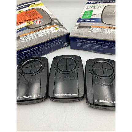 Chamberlain KLIK5U Universal Garage Door Opener Remote Control lot of 3 - Long Island Liquidation