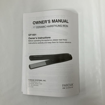 CHI Original Ceramic Flat Iron, Hair Straightener 1" Styling Tool - Black - Long Island Liquidation