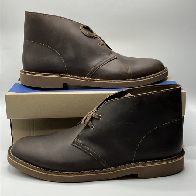 Clarks Men's Bushacre 2 Chukka Boot Dark Brown Beeswax Size 14 - Long Island Liquidation