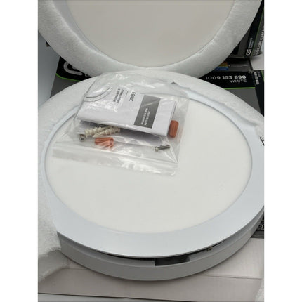 Commercial Electric 11 in. White LED Round Ceiling Light 5CCT pair - Long Island Liquidation