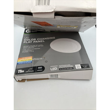 Commercial Electric 11 in. White LED Round Ceiling Light 5CCT pair - Long Island Liquidation