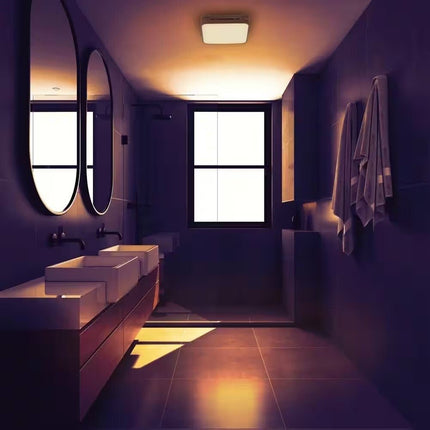 Commercial Electric 80/110 CFM Bathroom Exhaust Fan LED Light Humidity Sensing - Long Island Liquidation