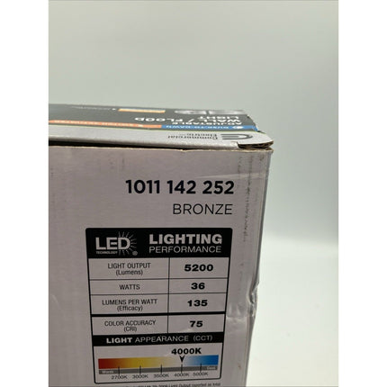 Commercial Electric Selectable CCT Integrated LED Arch Wall Flood Light Bronze - Long Island Liquidation