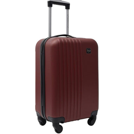 Cosmo 20 - in Hardside Carry - On Spinner Luggage, Rhubarb Red, Traveler's Club - Long Island Liquidation