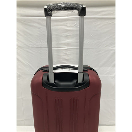 Cosmo 20 - in Hardside Carry - On Spinner Luggage, Rhubarb Red, Traveler's Club - Long Island Liquidation