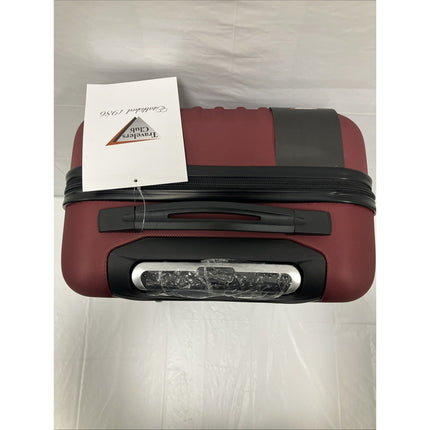Cosmo 20 - in Hardside Carry - On Spinner Luggage, Rhubarb Red, Traveler's Club - Long Island Liquidation