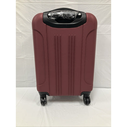 Cosmo 20 - in Hardside Carry - On Spinner Luggage, Rhubarb Red, Traveler's Club - Long Island Liquidation