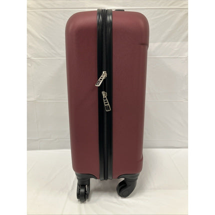 Cosmo 20 - in Hardside Carry - On Spinner Luggage, Rhubarb Red, Traveler's Club - Long Island Liquidation