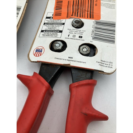 Crescent Straight Cut Aviation Snip Blade Steel Red 9 - 1/4" M5R - Long Island Liquidation