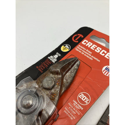 Crescent Straight Cut Aviation Snip Blade Steel Red 9 - 1/4" M5R - Long Island Liquidation