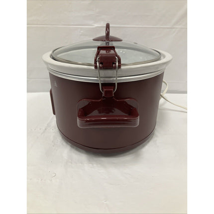 Crock - Pot 6QT Slow Cooker Warmer Red 6qt Cook Ceramic 3 Settings - FOR PARTS - Long Island Liquidation