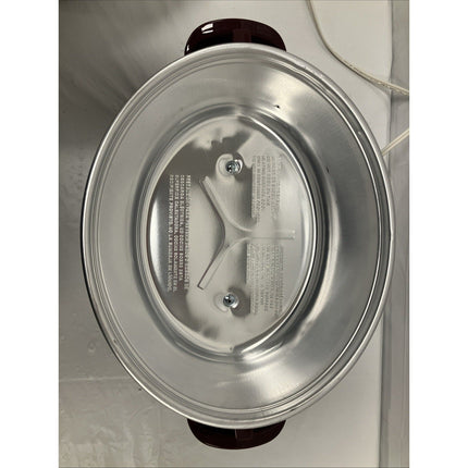 Crock - Pot 6QT Slow Cooker Warmer Red 6qt Cook Ceramic 3 Settings - FOR PARTS - Long Island Liquidation
