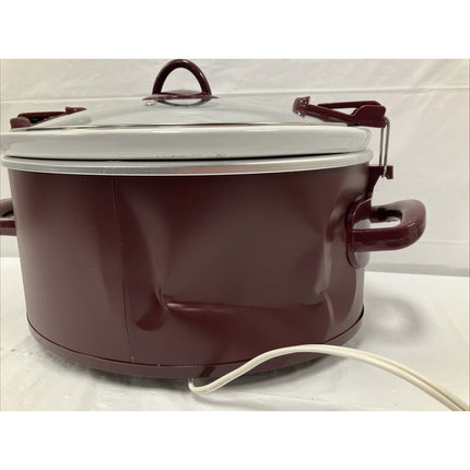 Crock - Pot 6QT Slow Cooker Warmer Red 6qt Cook Ceramic 3 Settings - FOR PARTS - Long Island Liquidation