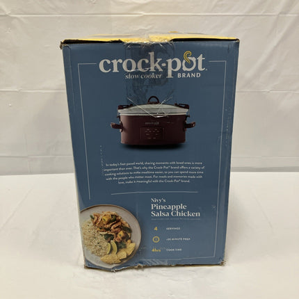 Crock - Pot 6QT Slow Cooker Warmer Red 6qt Cook Ceramic 3 Settings - FOR PARTS - Long Island Liquidation