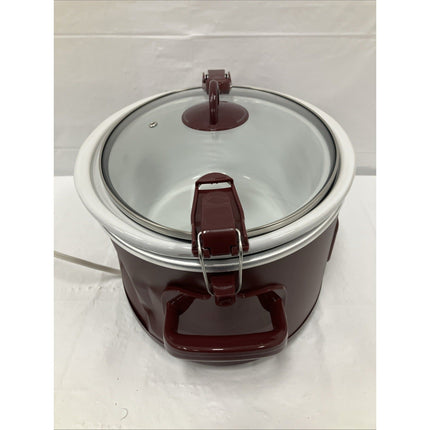 Crock - Pot 6QT Slow Cooker Warmer Red 6qt Cook Ceramic 3 Settings - FOR PARTS - Long Island Liquidation