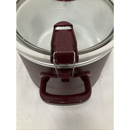 Crock - Pot 6QT Slow Cooker Warmer Red 6qt Cook Ceramic 3 Settings - FOR PARTS - Long Island Liquidation