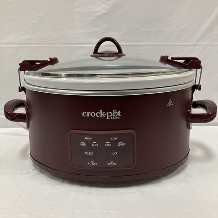 Crock - Pot 6QT Slow Cooker Warmer Red 6qt Cook Ceramic 3 Settings - FOR PARTS - Long Island Liquidation