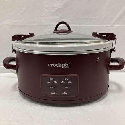 Crock - Pot 6QT Slow Cooker Warmer Red 6qt Cook Ceramic 3 Settings - FOR PARTS - Long Island Liquidation