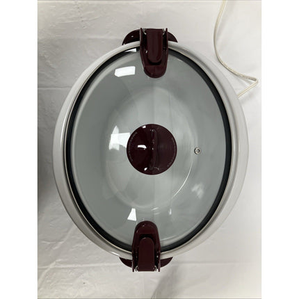 Crock - Pot 6QT Slow Cooker Warmer Red 6qt Cook Ceramic 3 Settings - FOR PARTS - Long Island Liquidation