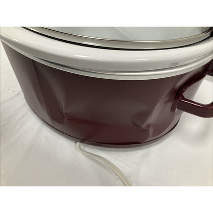 Crock - Pot 6QT Slow Cooker Warmer Red 6qt Cook Ceramic 3 Settings - FOR PARTS - Long Island Liquidation