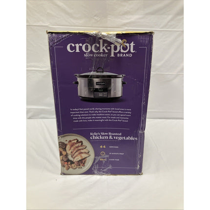 Crock - Pot 8qt Programmable Slow Cooker Black Stainless Removable Stoneware - Long Island Liquidation