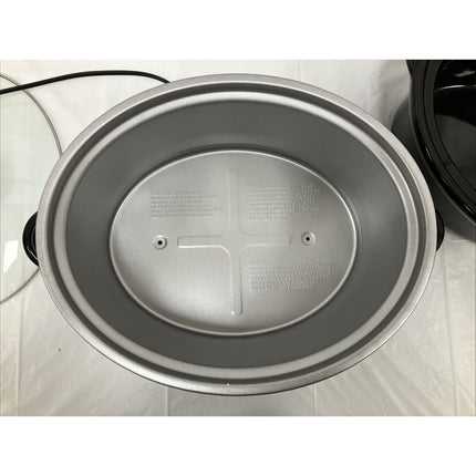 Crock - Pot 8qt Programmable Slow Cooker Black Stainless Removable Stoneware - Long Island Liquidation
