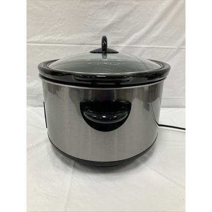 Crock - Pot 8qt Programmable Slow Cooker Black Stainless Removable Stoneware - Long Island Liquidation