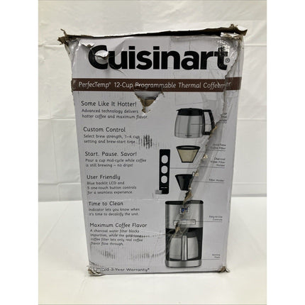 Cuisinart 12 - Cup Programmable Coffeemaker - Stainless Steel - Long Island Liquidation