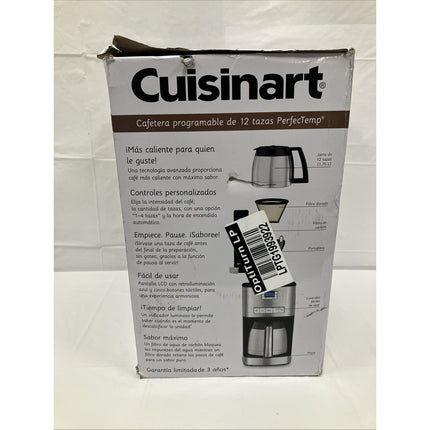 Cuisinart 12 - Cup Programmable Coffeemaker - Stainless Steel - Long Island Liquidation