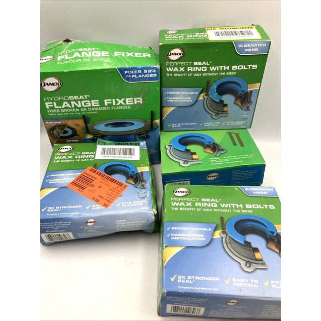 DANCO Perfect Seal Toilet Wax Ring with Bolts lot - Long Island Liquidation