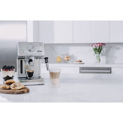DeLonghi ECP3630 Manual Espresso Machine Cappuccino Maker - Silver - Long Island Liquidation