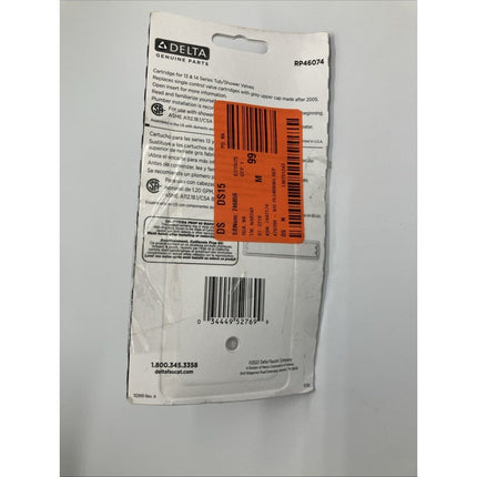 DELTA RP46074 GENUINE OEM CARTRIDGE 1300 & 1400 TUB/SHOWER VALVE FACTORY - Long Island Liquidation
