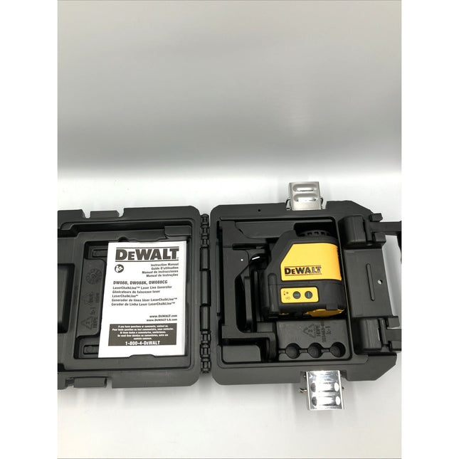 DeWalt DW088CG Cross Line Laser Level Green Beam Self - Leveling Tool with Mount - Long Island Liquidation