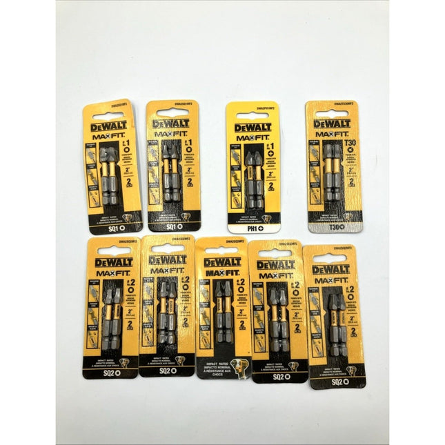 Dewalt MAXFIT 1 2 T30 Square Bit 2 - Piece Set SQ1 DWA2SQ1MF2 For For Drill lot - Long Island Liquidation